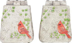 Alpine Corporation 37" Long Outdoor Memorial Bench with Sentiment When A Cardinal Appears, A Loved One is Near Garden Furnitures - Dirty White