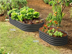 Plant & Plot Galvanized Raised Garden Beds Outdoor // 6×3×1 ft (2-Pack) Planter Raised Beds for Gardening, Vegetables, Flowers // Large Metal Garden Box // Patented Tool-Free Design (Gray)
