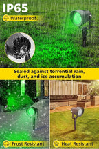 T-SUN Green Spotlight Outdoor, Waterproof LED Landscape Lighting with US Plug, Easy Install 270° Adjustable Outdoor Spot Lights for Garden Tree Yard Decor, 6 Pack