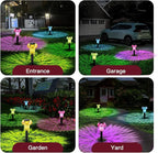 Easter Solar Pathway Lights Outdoor Decorative 8 Pack, 4 color LED Mushroom Solar Lights Outdoor Waterproof Solar Powered Decor for Yard Driveway Patio, Valentines Day Halloween Christmas Garden Decor
