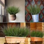 Artificial Wheat Grass Greenery Stems, 32 Pack, 17.3 Inch Green Plastic