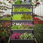 Outland Living 4Ft Vertical Raised Garden Bed - 5 Tier Food Safe Planter Box for Outdoor and Indoor Gardening Perfect to Grow Your Herb Vegetables Flowers on Your Patio Balcony Greenhouse Garden