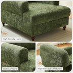 Chaise Lounge Chair Indoor with Adjustable Backrest, Oversized Accent Armchair for Living Room & Bedroom, Upholstered Mid-Century Reading Chair, Comfy Single Sofa Chair, Modern Living Room Chair