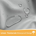 HolidayIdeas Outdoor Curtains for Patio Waterproof, 4 Panels - 54 x 95 Inch - Privacy Protection & Light Filtering Curtains Silver Grommet Outside Curtains for Porch, Gazebo, Pergola, Backyard