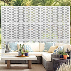 Outdoor Privacy Screen,72" H×47" W Metal Privacy Screen, Freestanding Privacy Fence Panels for Patio