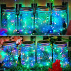 String Lights for Mason Jars, 12 Pack, 30 LED Solar Lid Lights