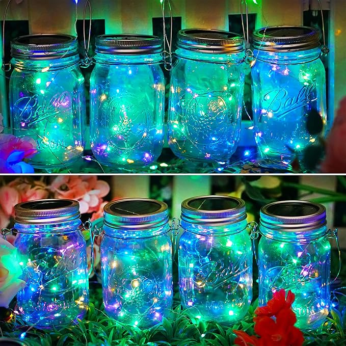 String Lights for Mason Jars, 12 Pack, 30 LED Solar Lid Lights
