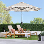 Best Choice Products 10ft Solar Polyester LED Lighted Patio Umbrella w/Tilt Adjustment and UV-Resistant Fabric