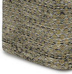 SIMPLIHOME Janelle Square Pouf - 18 inch Wide Upholstered PET Polyester Outdoor/Indoor Ottoman in Multi Color, Boho Footstool or Extra Seating for Living Room, Bedroom, or Patio, Assembled