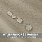 HolidayIdeas 6 Panels Linen Outdoor Curtains - Image 2