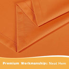 HolidayIdeas Outdoor Curtains for Patio Waterproof, 4 Panels - 54 x 120 Inch - Privacy Protection & Light Filtering Curtains Grommet Outside Curtains for Porch, Backyard (Mecca Orange)