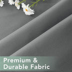 Outdoor Curtains for Patio Waterproof 6 Panels - Windproof, Privacy, Weatherproof Outside Drapes for Gazebo Pergola Porch, Grommet Top and Tab Bottom, 54x120 Inch, Grey
