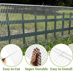 Garden Netting Plastic Mesh Fence, White HDPE, 15.7 x 20 Ft