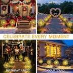 suddus Solar Garden Lights Outdoor Waterproof Decorative, Upgrade 2Pack 150LED Firework Lights, Solar Fairy Lights for Yard, Garden, Party, Patio, Pathway, Flowerbed - Warm White