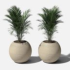 Veradek Strata Series Sphere Round Planter for Patio & Backyard | Durable Plastic-Stone Material | Modern Décor for Tall Trees and Plants