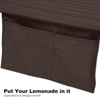 2 Person 12FT Hammocks for Outside, Double Quilted Fabric Outdoor Hammock with Spreader Bar, Large Removable Pillow, Storage Pockets, Carabiners, Max 475 lbs Capacity (Coffee)