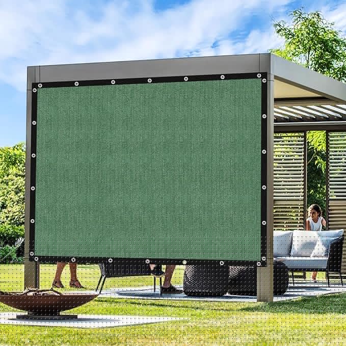 Artpuch Outdoor Pergola Shade Cover 9' X 11' Sun Shade Cloth with Grommets, 90% UV Protection Canopy Patio Privacy Screen (Customized Available) GN107, Green