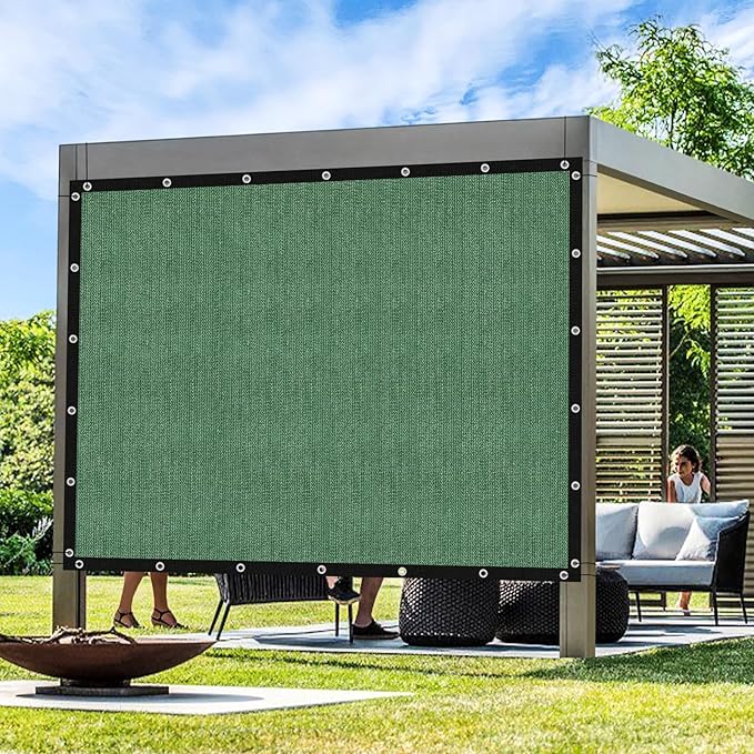 Artpuch Outdoor Pergola Shade Cover 11' X 13' Sun Shade Cloth with Grommets, 90% UV Protection Canopy Patio Privacy Screen (Customized Available) GN107, Green