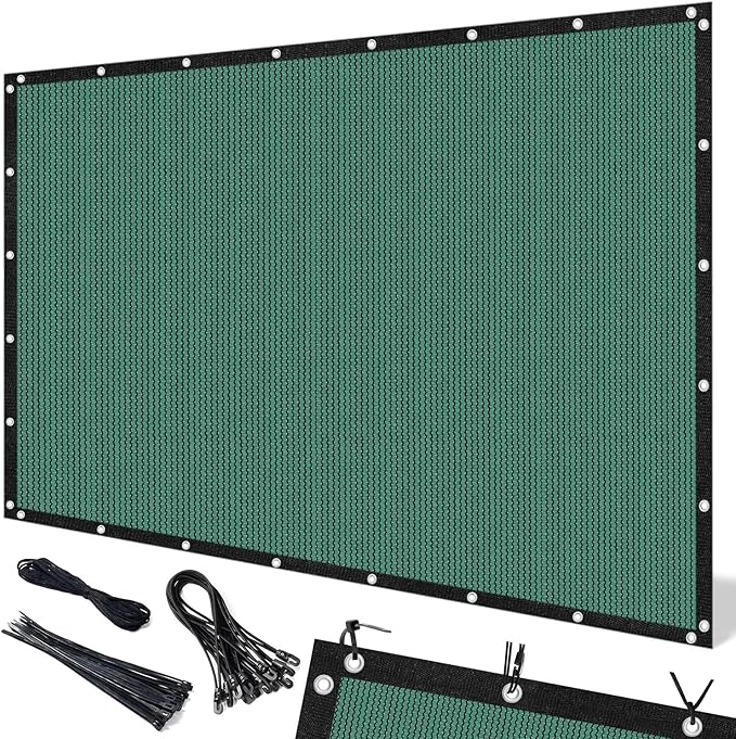 Artpuch 90% Sun Shade Cloth, 8 x 8 FT Pergola Shade Cover Canopy with Grommets, Sun Screen Fabric Tarp for Patio, Outdoor, Garden, Backyard, Green