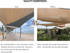 Tronssien Rectangle 12'x16' Sun Shade Sail,95% UV Blockage Canopy Awning for Outdoor Patio and Garden, Yard Activities