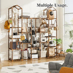 EnHomee Plant Stand Indoor Plant Stands Outdoor Tall Plant Shelf for 19-25 Pots Corner Tiered Plants Stands for Multiple Plants Wood Hanging Plants Holder for Garden Balcony Patio Window Porch