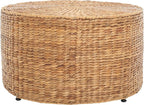 SAFAVIEH Home Collection – Jesse Wicker Coffee Table, Fully Assembled, Natural Fiber Accent Coffee Table with Iron Legs, Modern Coastal Style (SEA7035A)