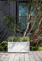 Veradek Block Series Long Box Planter - Large Rectangular Planter for Indoor or Outdoor Patio/Porch | Durable All-Weather Use with Drainage Holes | Modern Décor for Tall Plants, Flowers or Shrubs