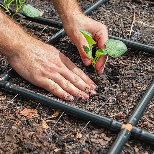 The Garden Grid | Pre-Assembled Garden Bed Watering System – Waters Every Plant Evenly, 2-Minute Setup, Hassle-Free Design Lasts 5–10x Longer Than Drip Kits | USA-Made | 3x8 (33.5"x88")