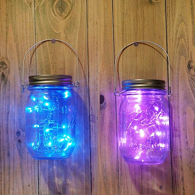 Indoor String Lights for Mason Jars, Solar Powered, Silver Wire