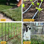 HongWay 240 Pack 4 Inch Landscape Staples, Garden Staples 12 Gauge Galvanized Ground Stakes Lawn Yard Staples SOD U-Shaped Pins for Landscaping Fabric, Irrigation Tubing Hose