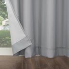Sun Zero Marina Indoor/Outdoor UV Protectant Energy Efficient Grommet Curtain Panel, 54" x 108", Gray