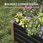 Garvee Large Aluminum Raised Garden Bed 6.5' x 2.5' x 16", Open-Bottom Jumbo Size for Serious Gardening, with Rounded Safety Corners & Anti-Cut Trim, Outdoor Planter Box Kit, Gray