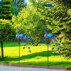 DREAMSOUL Peacock Solar Garden Lights Outdoor Decorative Stake, Waterproof Metal Peacock Garden Decor Solar Powered Landscape LED Path Lights Walkway Patio Decoration Lawn Ornament