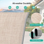 Patio Chairs Set of 6, Easily Set Up Stackable Outdoor Dining Chairs with High Back and Wide Seat, All Weather Breathable Outdoor Chairs Set of 6 with Metal Frame for Backyard Deck Pool, Beige
