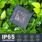 GIGALUMI Solar Lights for Outside,12 Pack Flickering Flame LED Solar Outdoor Lights, Waterproof Solar Garden Lights Maintain 10 Hours of Lighting for Christmas, Garden, Landscape, Path, Yard, Patio