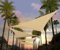 Amgo Custom Size 12' x 12' x 12' Beige Triangle Sun Shade Sail Order to Make Canopy Awning UPF50+ AGSLT, 95% UV Blockage, Water & Air Permeable, 200GSM Commercial Standard (We Customize)