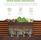 Best Choice Products 8x2x2ft Outdoor Metal Raised Garden Bed, Rectangular Deep Root Planter Box for Vegetables, Flowers, Herbs, and Succulents w/ 239 Gallon Capacity - Wood Grain