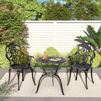 Patio Bistro Set of 2, Cast Aluminum, Outdoor Set w/Umbrella Hole, 3 Piece - Image 7
