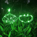 JJGoo Solar Firework Lights, 2 Pack 150 LEDs 2 Lighting Modes Solar Lights Outdoor Waterproof for Garden Patio Walkway Pathway Party Wedding Christmas Decorative - Green