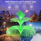 6 Pack Solar Garden Lights, Gardening Birthday Gifts for Mom Grandma Women, Waterproof 7 Color Changing Jellyfish Light with Butterfly Solar Flower Lights for Outdoor Pool Yard Garden Decor