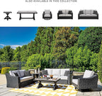 Signature Design by Ashley Beachcroft Casual Nuvella Weather Resistant Fabric Outdoor/Indoor Sofa with Cushion and 2 Toss Pillows, Black & Light Gray