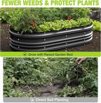 WORKPRO 2PK 4x2x1ft Outdoor Galvanized Raised Garden Bed Kit, Rust & Corrosion Protection, Easy Assembly, Safe Edge, Ideal for Vegetables & Flowers, Black
