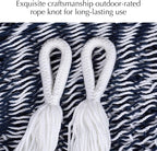 PNAEUT Handwoven Mayan Hammock, Thick Soft Rope Double Hammock for Outdoor Outside & Indoor, 600 lbs Capacity Heavy-Duty, Includes Tree Straps, Carabiners & Carrying Bag (Chasm, X-Large)