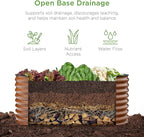 Best Choice Products 4x2x2ft Outdoor Metal Raised Garden Bed, Oval Deep Root Planter Box for Vegetables, Flowers, Herbs, and Succulents w/ 101 Gallon Capacity, Rubber Edge Guard - Wood Grain