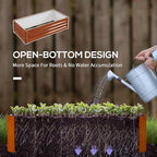 Outsunny Galvanized Raised Garden Bed, 4' x 2' x 1' Metal Planter Box, for Growing Vegetables, Flowers, Herbs, Succulents, Brown