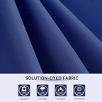 10 X 13 FT Cantilever Outdoor Patio Umbrella with Led Lights Large Heavy Duty 360° Rotation Double Top Offset Rectangular Umbrellas for Backyard Garden Pool Outside Deck, Navy