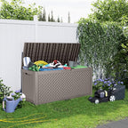 EasyUp 121 Gallon Outdoor Storage Box Waterproof, UV Resistant Resin Deck Box - Image 5
