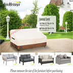 Sofa Cover for Patio Loveseat, 58 x 32 x 31 in, Waterproof Polyester