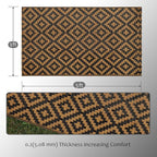 SAND MINE Reversible Mats, Plastic Straw Rug, Modern Area Rug, Large Floor Mat and Rug for Outdoors, RV, Patio, Backyard, Deck, Picnic, Beach, Trailer, Camping, Black & Brown, 3' x 5'