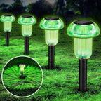 St Patricks Day Solar Pathway Lights Outdoor Decorative 4 Pack, Green LED Mushroom Solar Lights Outdoor Waterproof Solar Powered Easter Decor for Patio, Valentines Day Halloween Christmas Garden Decor